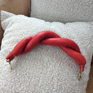 Clare V Twisted Puff Top Handle in Bright Poppy